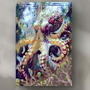 "Live Mindfully" 24"x20" Canvas from MalloryJane's “Tentacles of Life” Series